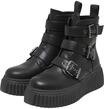 Stiefel BUFFALO "Buffalo ZAFIR BIKER BUCKLE - VEGAN NAPPA", Damen, Gr. 38, schwarz,