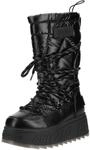 Snowboots BUFFALO "Buffalo Stiefel Lederimitat/Textil", Damen, Gr. 42, schwarz