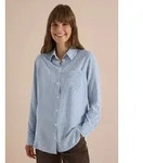 Hemdbluse CECIL, Damen, Gr. XL (44), blau (blouse blau), Stoff, 100% Viskose,