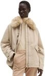 Outdoorjacke MARC O'POLO "mit abnehmbarem Fake-Fur-Kragen", Damen, Gr. 32, braun