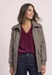 Wintermantel STREET ONE, Damen, Gr. 34, braun (muddy mocha melange), Web, Oberstoff: