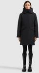 Kurzmantel KHUJO "SINA2", Damen, Gr. XS, schwarz (nightfall navy), Web, 100%