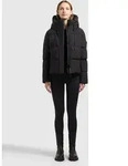 Steppjacke KHUJO "ENITS2 MATT", Damen, Gr. XS, schwarz (steel depth grau), Web, 100%
