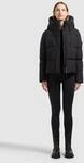 Steppjacke KHUJO "ENITS2 MATT", Damen, Gr. XS, schwarz (steel depth grau), Web, 100%