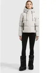 Steppjacke KHUJO "ENITS2 MATT", Damen, Gr. XS, beige (dove wei&szlig;), Web, 100%