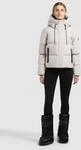 Steppjacke KHUJO "ENITS2 MATT", Damen, Gr. XS, beige (dove wei&szlig;), Web, 100%