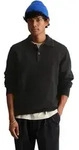 Langarm-Poloshirt MARC O'POLO DENIM "aus weichem Schurwoll-Mix", Herren, Gr. S,