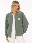 Zwillingsherz Bomberjacke ""Good Vibes"" ohne Kapuze gro&szlig;e Herzen auf dem...