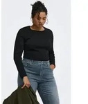 ONLY CARMAKOMA Langarmshirt "CARVAL L/S O-NECK TOP JRS NOOS" Baumwollmischung,