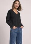 STREET ONE Langarmshirt Spitzendetail, soft durch Viskosemix, unifarben