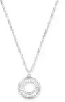 Kette mit Anh&auml;nger TOM TAILOR "Kreis", silber (silberfarben, kristallwei&szlig;),