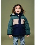 Steppjacke NAME IT "NMMMELBOURNE PUFFER JACKET BLOCK", Jungen, Gr. 92, gr&uuml;n (navy