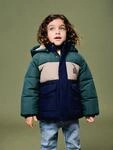 Steppjacke NAME IT "NMMMELBOURNE PUFFER JACKET BLOCK", Jungen, Gr. 92, gr&uuml;n (navy