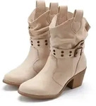 Cowboy Stiefelette LASCANA "Herbststiefelette", Damen, Gr. 36, Textil, beige,