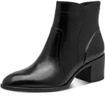 Tamaris Stiefelette Blockabsatz, Ankleboots, Businessschuh mit T-Logoverzierung