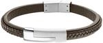 Armband LOTUS "Silent Impact", braun (braun, edelstahlfarben), Armb&auml;nder,...