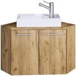 VCM Waschtisch "2-tlg. Eck G&auml;ste WC Waschplatz Waschtisch Vilosa" 2 Stk. tlg.