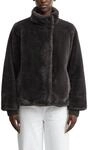 Pl&uuml;schjacke COMMA, Damen, Gr. 34, braun, Web, Obermaterial: 100% Polyester. Futter: