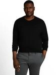 Langarmshirt TOM TAILOR PLUS, Herren, Gr. 4XL, schwarz, Single Jersey, Obermaterial: