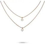 Ketten-Set S.OLIVER "Schmuck Geschenk Edelstahl Halskette The Double Row, Herz",