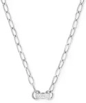 Kette mit Anh&auml;nger TOM TAILOR, silber (edelstahlfarben, kristallwei&szlig;), Halsketten,