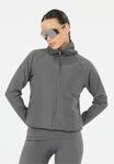 Laufjacke ATHLECIA "Ayanda V2", Damen, Gr. 34, grau (grau, blau), 100% Polyester,