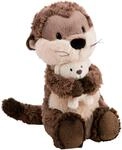 Kuscheltier NICI "Winter, Otter Ophelio mit Teddy 7cm gestrickt 25cm", braun,