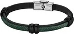 Armband LOTUS "Silent Impact", gr&uuml;n (schwarz, gr&uuml;n, edelstahlfarben),...