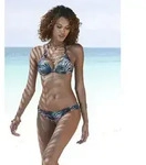 Bikini-Hose LASCANA "Reese", Damen, Gr. 38, N-Gr, schwarz (schwarz, bedruckt),