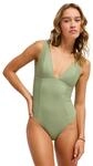 Badeanzug ROXY "Roxy Love One-Piece", Damen, Gr. L, gr&uuml;n (olivgr&uuml;n), Obermaterial: