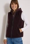 Fellimitatweste CECIL, Damen, Gr. XL (44), berry rot, Stoff, Obermaterial: 100%