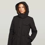 Langjacke G-STAR "Vodan long jkt wmn", Damen, Gr. XS, schwarz (dk schwarz), Web,