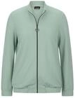 Kurzjacke GOLDNER "Kurzgr&ouml;&szlig;e Jerseyjacke mit Ottomanstruktur", Damen, Gr. 19, gr&uuml;n