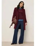 Langmantel TAMARIS, Damen, Gr. 38, rot (bordeaux), Web, Obermaterial: 100%...