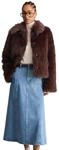 Outdoorjacke MARC O'POLO DENIM "aus Kunstpelz", Damen, Gr. S, espresso braun,