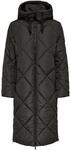 Steppmantel ONLY "ONLMAGGI LONG HOOD PUFFER CC OTW", Damen, Gr. L, schwarz (peat),