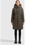 Steppmantel KHUJO "MIKIA4", Damen, Gr. XS, braun (winter gr&uuml;n), Web, 100% Polyester,