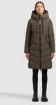 Steppmantel KHUJO "MIKIA4", Damen, Gr. XS, braun (winter gr&uuml;n), Web, 100% Polyester,