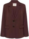 Blusenblazer KAFFE "Damen Blazer KAlouis", Damen, Gr. 34, rot (fudge), Obermaterial: