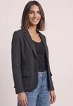Kurzblazer STREET ONE, Damen, Gr. 46, schwarz (indigo night), Stoff, 52% Polyester,