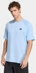T-Shirt ADIDAS PERFORMANCE "TECH ESSENTIALS WORKOUT", Herren, Gr. XL, glow blau,
