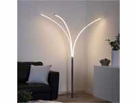 LED Stehlampe JUST LIGHT "MAJA" Lampen Gr. 3 flammig, Höhe: 215 cm, silberfarben