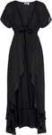 Strandkleid LASCANA, Damen, Gr. 40, N-Gr, Kurzarm, Web, schwarz, Web,...