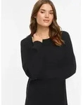 Vila Strickkleid "VIRIL L/S VOLUME SLEEVE KNIT DRESS-NOOS" Materialmix, normal