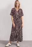 Maxikleid STREET ONE, Damen, Gr. 38, EURO-Gr&ouml;&szlig;en, Kurzarm, Stoff, braun (rustic