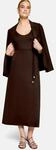 Maxikleid ZERO "Damen mit G&uuml;rtel", Damen, Gr. 38, Normalgr&ouml;&szlig;en, Popeline, braun