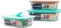 Luminarc Aufbewahrungssch&uuml;ssel "Unique - Dosenset rechteckig 3-tlg" Porenfreies