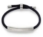 Armband S.OLIVER "Schmuck Geschenk Edelstahl Rope", blau (edelstahlfarben, blau),
