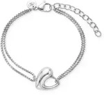 Armband TOM TAILOR "Herz", silber (edelstahlfarben), Armb&auml;nder, Damen, 20cm,