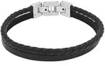 Lederarmband TOM TAILOR "Schmuck Geschenk Edelstahl Leder", schwarz...